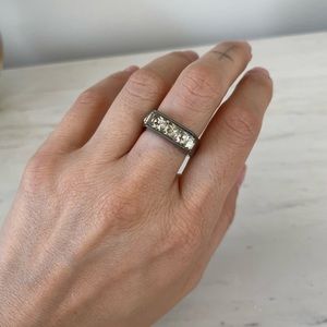 Soixante Neuf Gunmetal Swarovski Ring